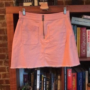 Madewell Patch Pocket Mini Pink Skirt 4